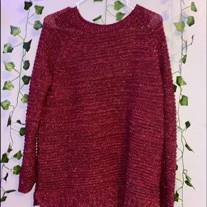 winter knitted sweatshirt maroon!